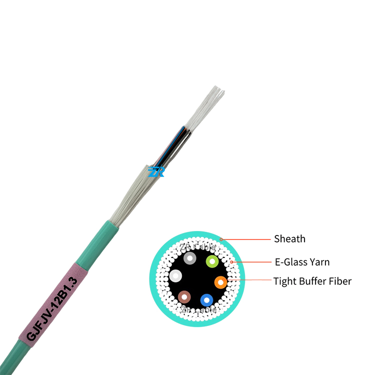 Indoor 2 4 6 8 12 16 24 Core OS2 OM2 OM3 OM4 SM MM Single Mode Distribution Fiber Cable GJFJV G657a2 Fiber Optical Cable